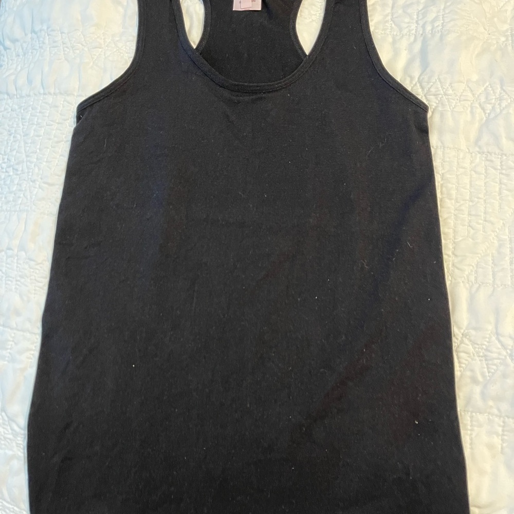 Black racer back tank